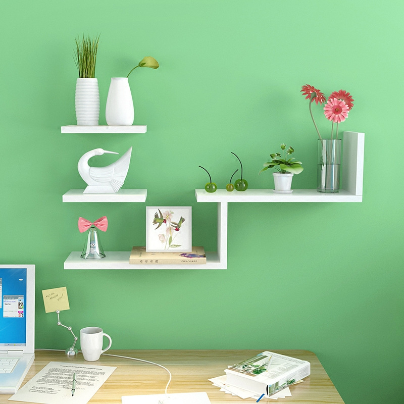 创意墙上置物架壁挂隔板简易墙上书架墙壁式装饰架简约免打孔