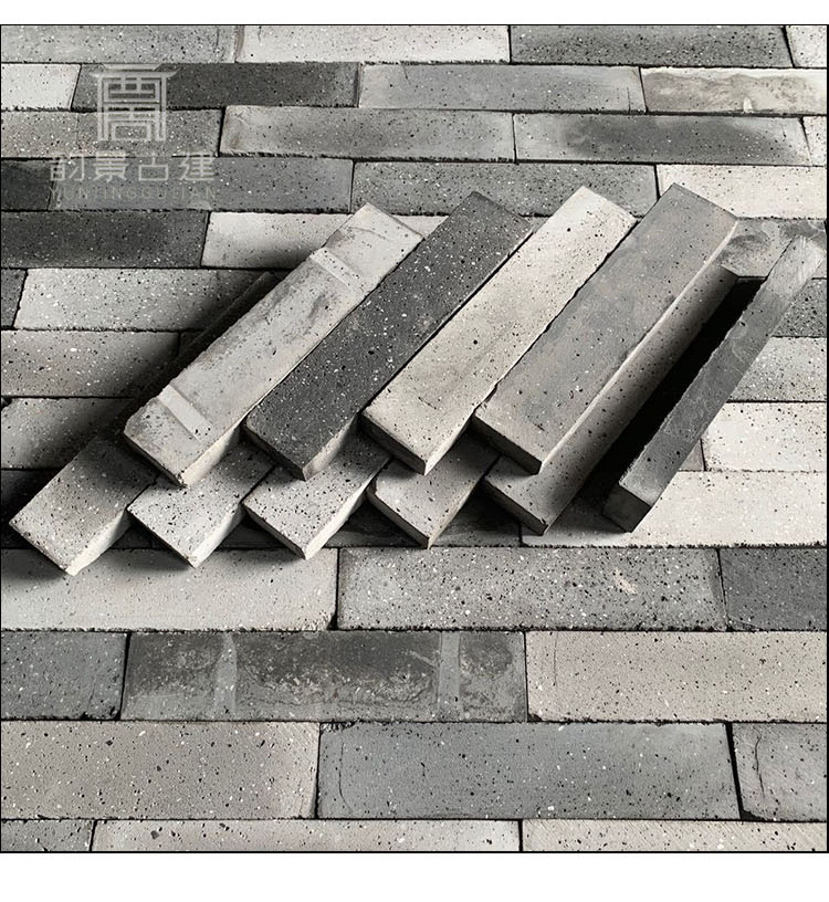 厂家现货中式古建青砖仿古墙砖老旧灰砖切片砂岩青砖片现代外墙砖