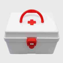 跨境外贸塑料手提急救箱家用便携医疗箱含配件救援箱医疗用品收纳