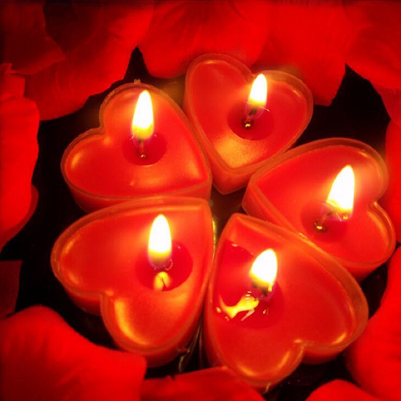 28成交7件爱心烟花蜡烛心形果冻无烟浪漫求婚生日创意布置烛光晚餐