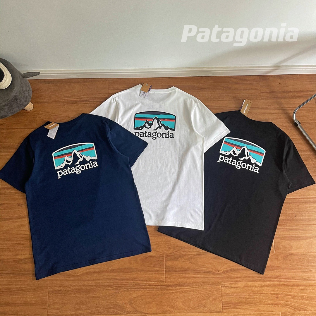 户外鼻祖巴塔pat山脉雪山logo印花organict恤短袖圆领tee宽松情侣