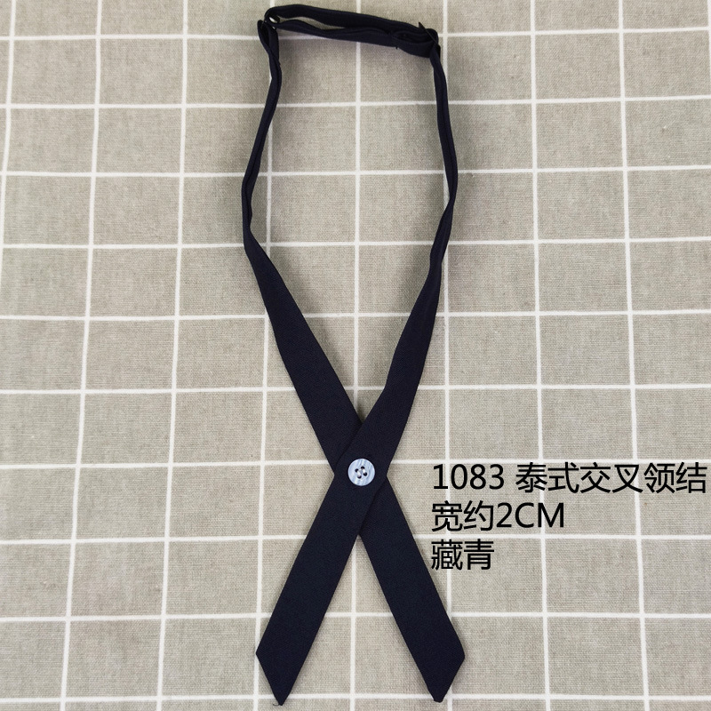 泰式交叉窄版领结领花日系jk学生女搭配制服衬衫装饰潮流摄影道具