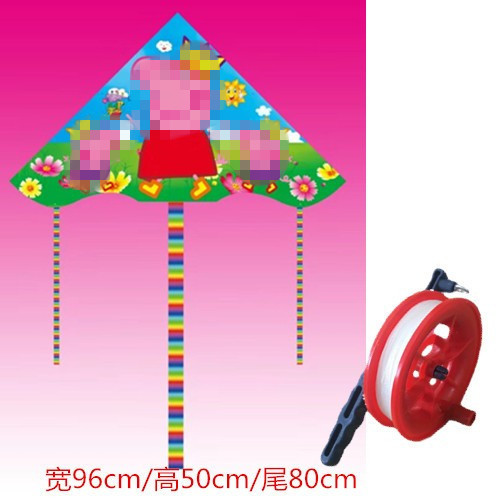 1 M Triangle New Small Curved Edge Children's Cartoon Kite Princess Wholesale Breeze Easy to Fly Stall Weifang Manufacturer