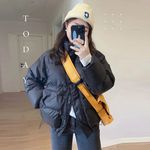 2025冬新款羽绒服女感超好看白鸭绒轻薄短款小个子显高小黑袄