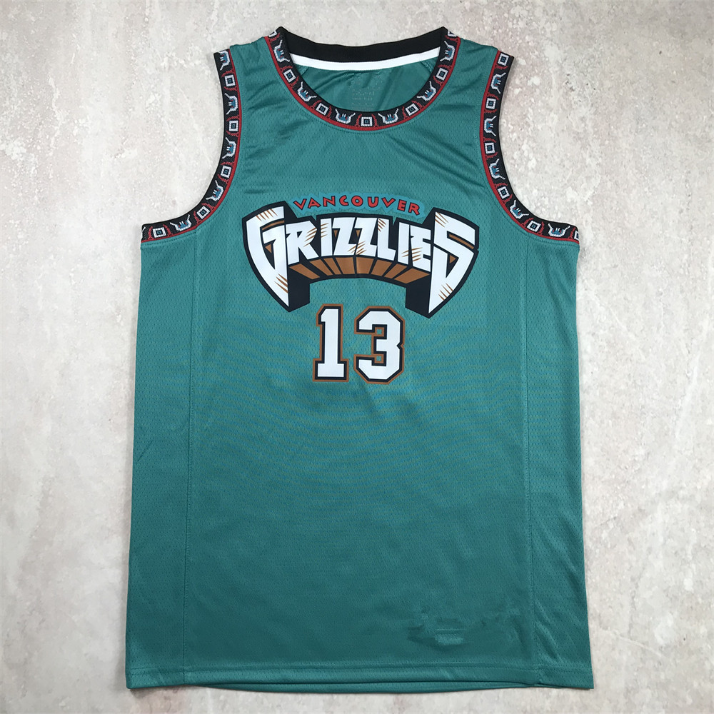 热压球衣灰熊队12号绿色莫兰特23罗斯36斯玛特13杰克逊篮球服复古
