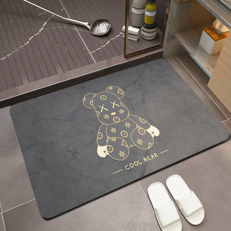 Diatom Ooze Floor Mat Nordic Bathroom Mats Absorbent Pads Bathroom Entrance Foot Mat Quick-Drying Door Mat Wholesale