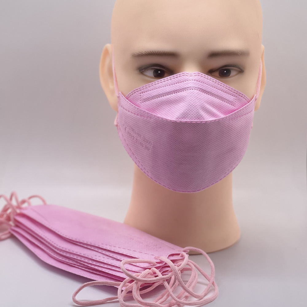 钢印 成人一次性kf94鱼形口罩双层熔喷4层柳叶形口罩kf94工厂批发