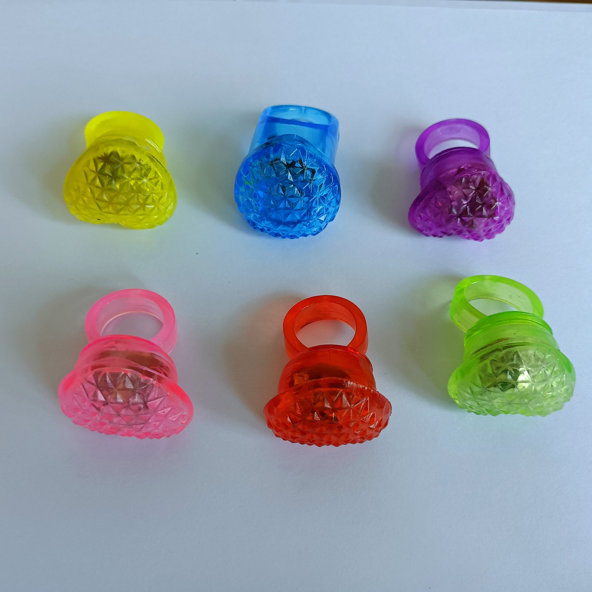 LED Hair Finger Lights Finger Flashing Light Night Market Stall Toy Children Flash Soft Rubber Ring Soft Rubber Ring