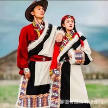 民族风棉汉服禅茶舞服文艺复古演出22新款西藏青海旅游金边班禅服