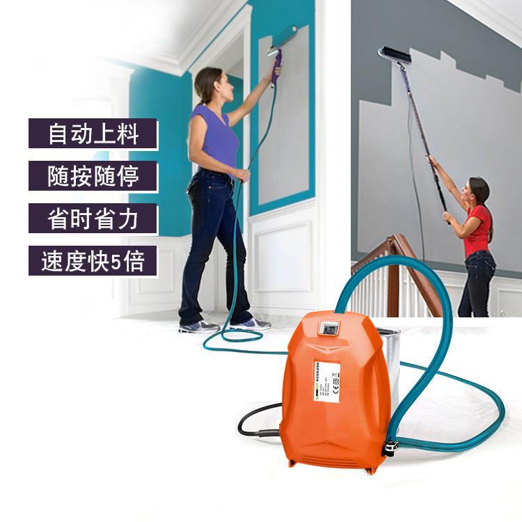 宜杰电动乳胶漆滚筒刷自动滚墙机自吸式刷墙神器涂刷工具自动上料