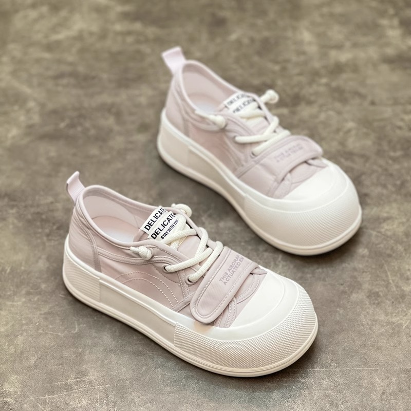 谷韵丨娃娃头女鞋丑萌憨憨休闲鞋单鞋春夏季透气帆布鞋厚底运动鞋