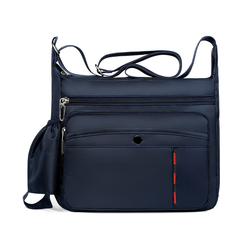 直播批发新款男士单肩包水杯侧兜斜挎包大容量散步包爸爸商务男包