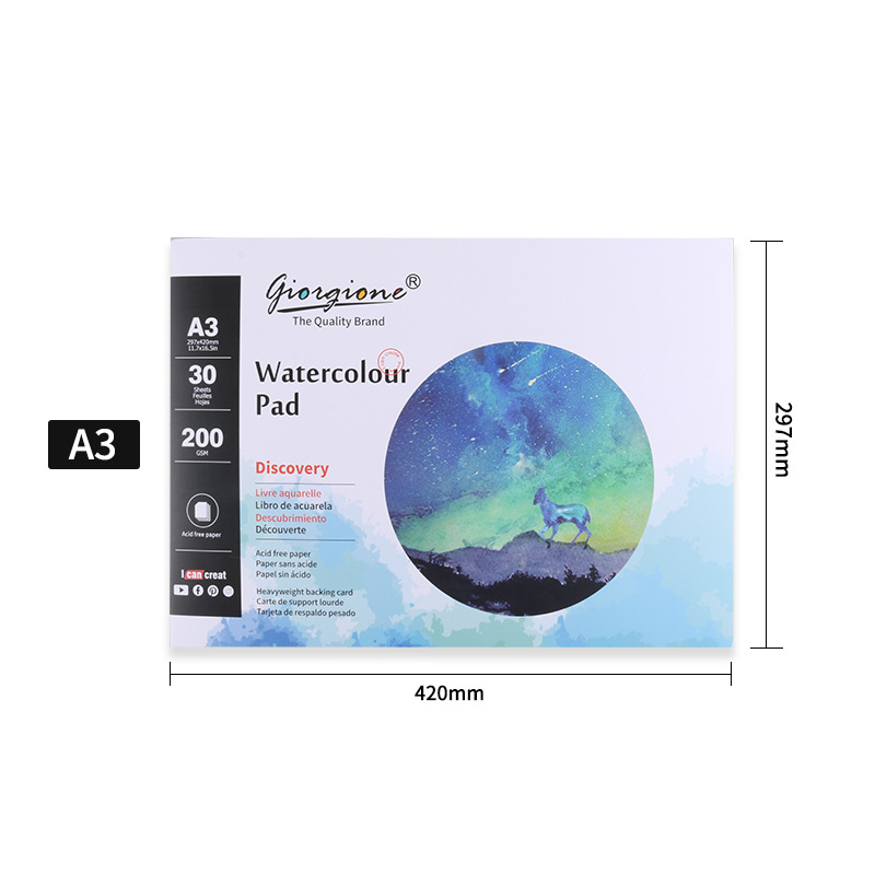 200G Watercolor Notebook Single-Sided Sealing Professional Art Student Only Painting Watercolor Paper Carrying Travel