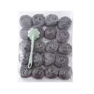 20克钢丝球 不锈钢清洁球家用厨房洗碗钢丝球钢丝棉碗刷锅铁丝球