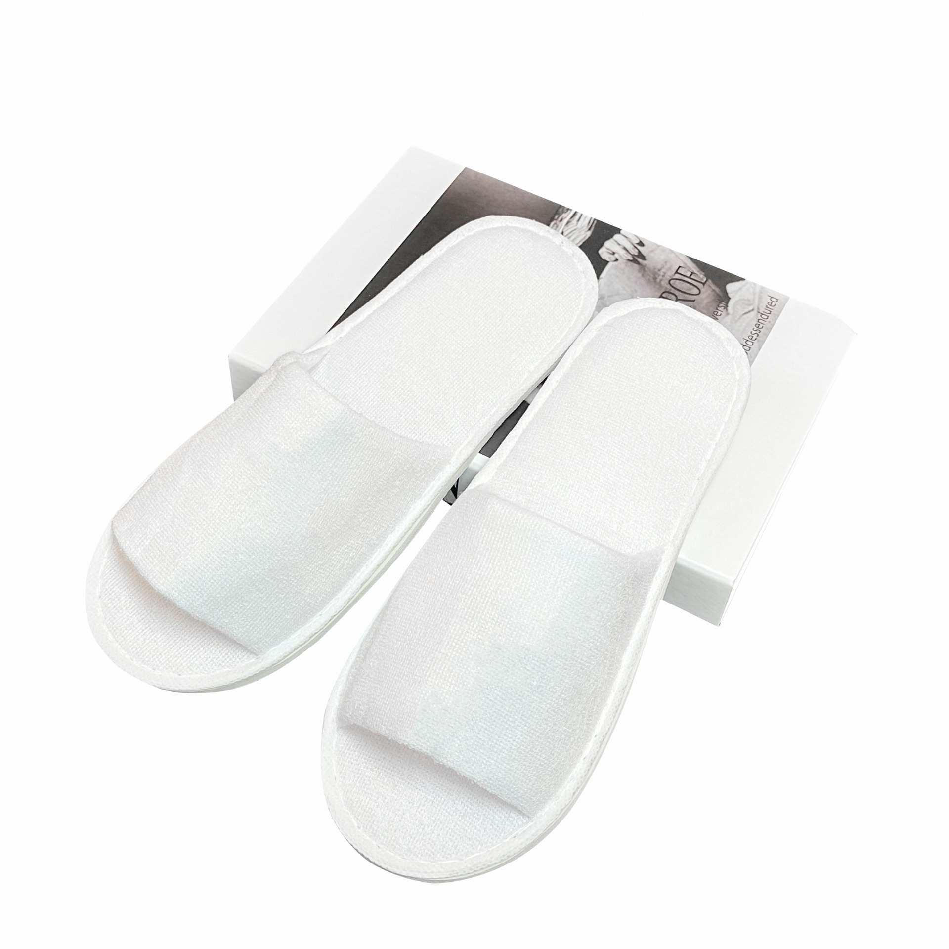 Five-Star Hotel Slippers Hotel Special Thickened Disposable Household Non-Slip Cotton Hospitality Wholesale Custom Logo