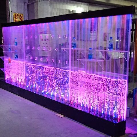 Water Curtain Wall Wine Cabinet Screen Living Room Fish Tank Decoration Hallway Partition Water Wall Acrylic Bubble Wall