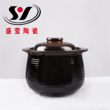 传统 大容量 厂家直发土锅炖肉沙锅煲汤砂锅煲陶瓷煲黑色