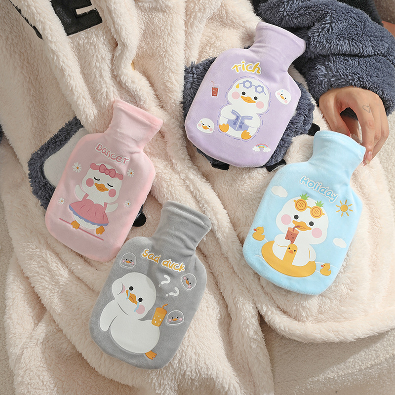 Rubber Hot Water Bag Water Injection Cute Plush Small Portable Heating Pad Water Injection Student Portable Hot-Water Bag