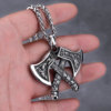 Retro Vikings Crow stainless steel Pendant Necklace man fashion Hip hop Accessories Titanium Europe and America Punk Jewelry