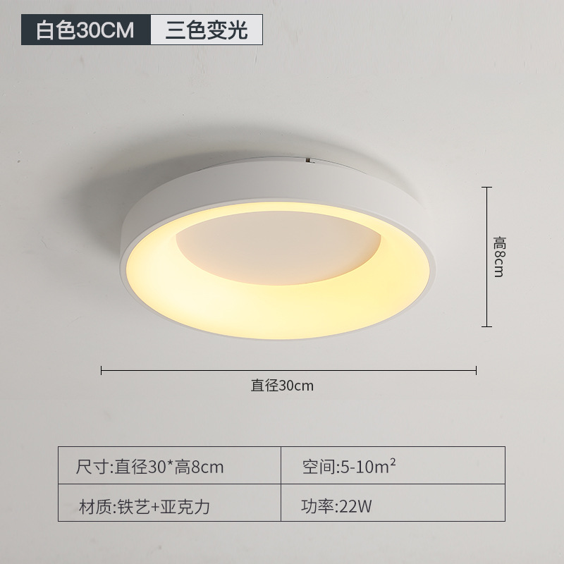 Bedroom Light Ceiling Lamp Modern Minimalist Master Bedroom Lamp New LED Lamp Corridor Aisle Balcony Light Room Lamp 125