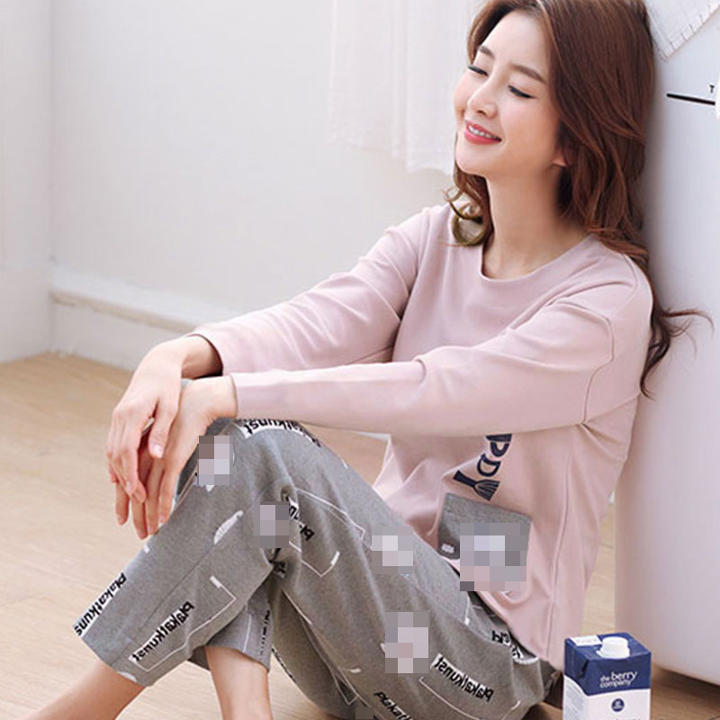 Southeast Asia Cross-Border Long-Sleeved Pajamas Women's Cartoon Casual and Comfortable Spring and Autumn Thin Ladies Home Leisure Suit