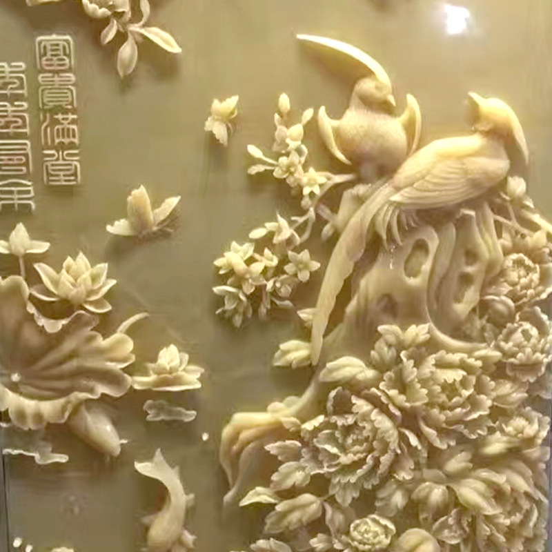 天然玉石石材浮雕大理石文字图案雕刻背景墙玄关创意雕刻石材批发