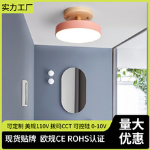 北欧马卡龙玄关过道灯智能感应走廊灯衣帽间阳台卫生间led吸顶灯