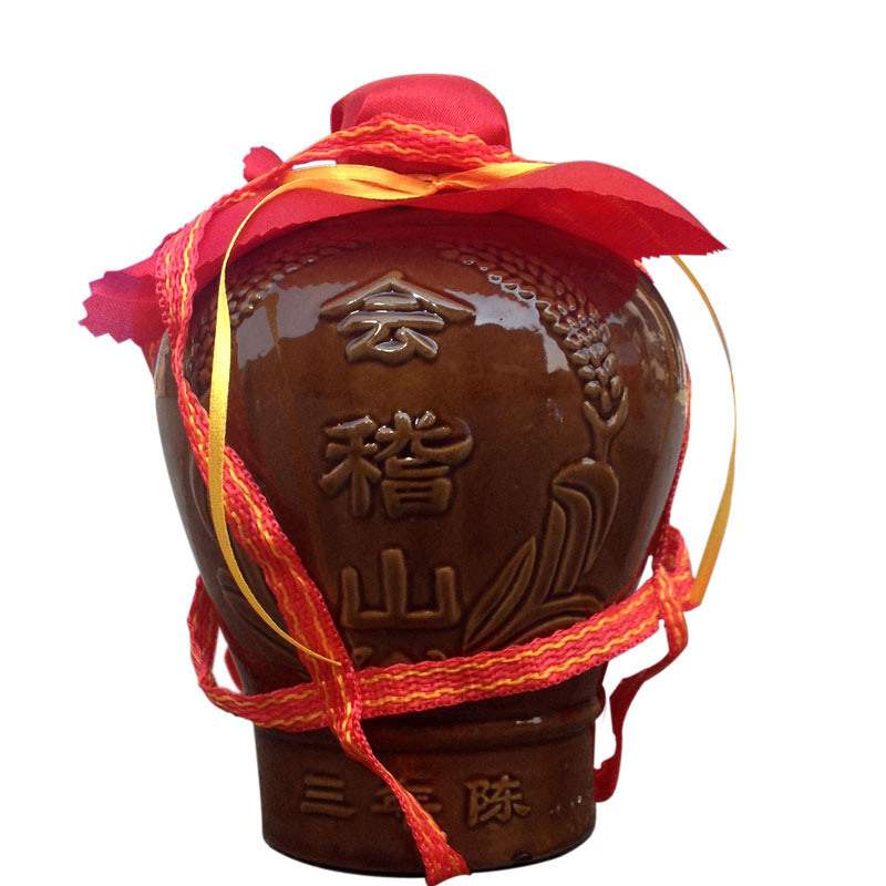 绍兴黄酒花雕酒会稽山绍兴酒三年陈花雕酒1l小陶坛2斤装-阿里巴巴