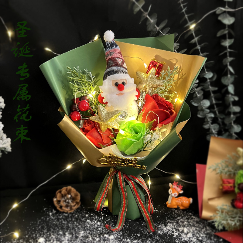 New Christmas Small Gift Wholesale Creative Snowman Bouquet Can Be Sent on Behalf of the Company Activity Gift for Girls Girlfriends