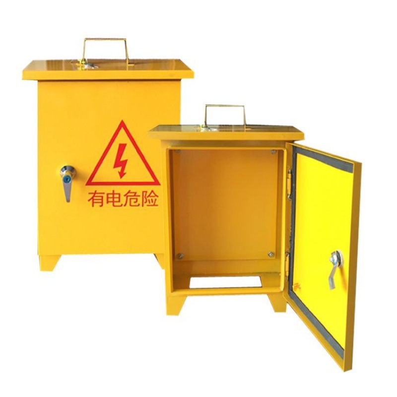 二级配电箱二三级工地电箱标准建筑黄色工地箱户外双开门临时批发