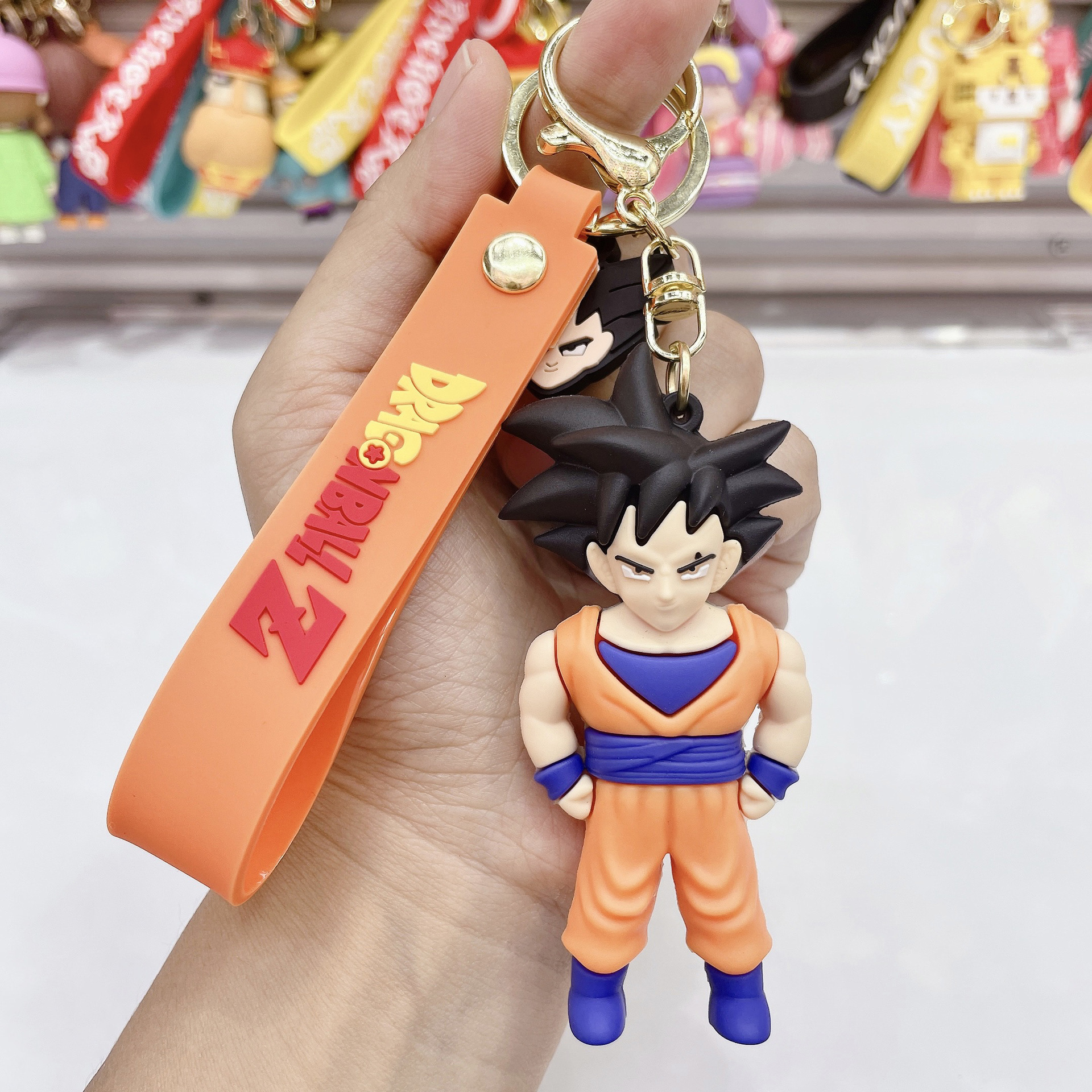 New Dragon Ball Saiyan Doll Keychain Pendant Creative Monkey King Cars and Bags Small Ornaments Wholesale