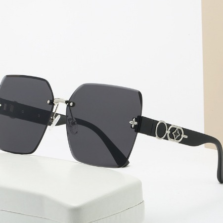 2024 New Frameless Cut Edge Gradient Color Sunglasses Trendy Fashionable Women's Uv-Proof Sunglasses 9980