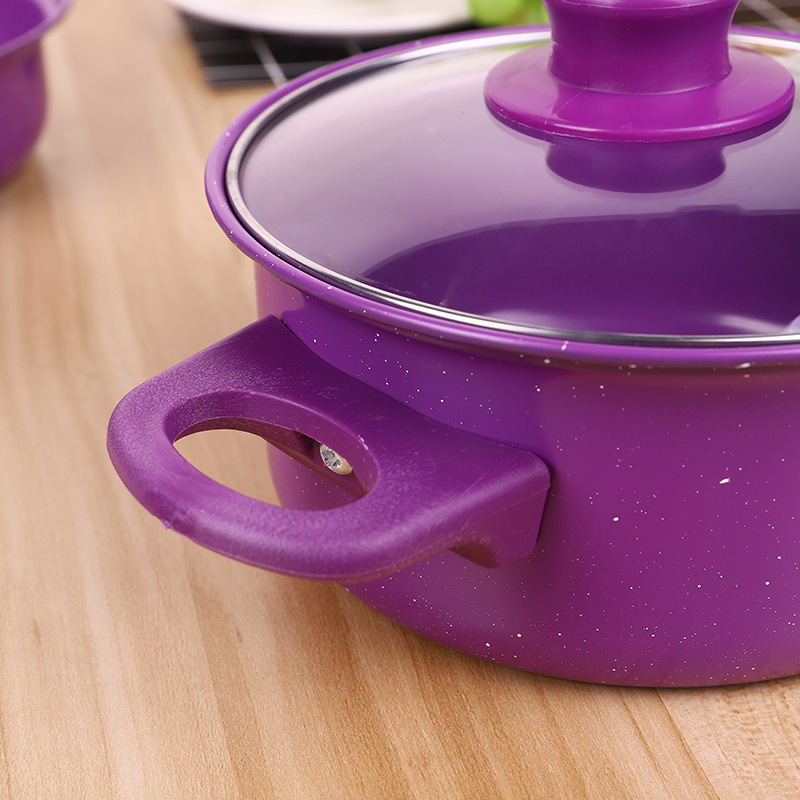 Purple 13-Piece Set Medical Stone Pan