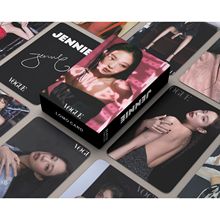 现货55张粉墨Jennie小卡Vogue杂志个人Lomo小卡金智妮收藏卡周边B
