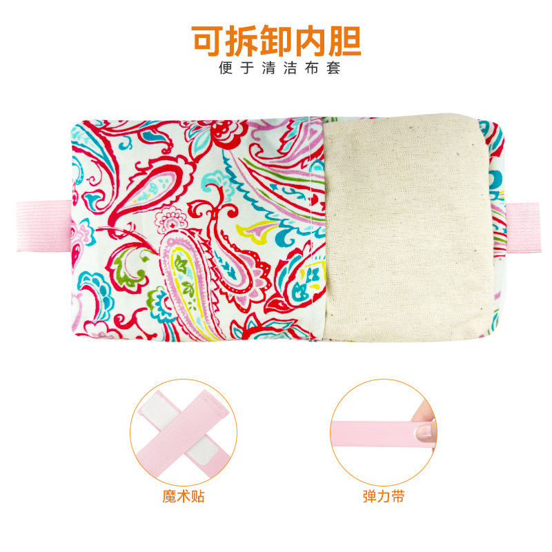 Gravity Eye Mask Pressure Eye Shading Square Sleeping Eye Mask Home Mineral Beads Filled Linen Cotton Printed Eye Pillow