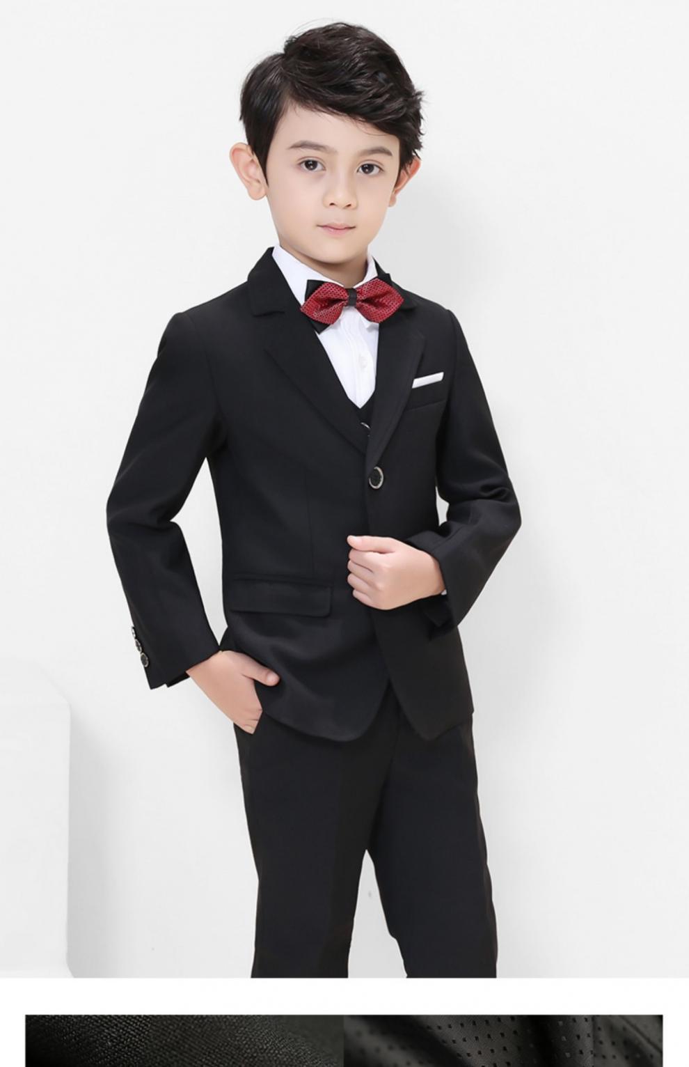 六一儿童节小主持人服装男童钢琴演奏礼服帅气西服男孩表演服西装