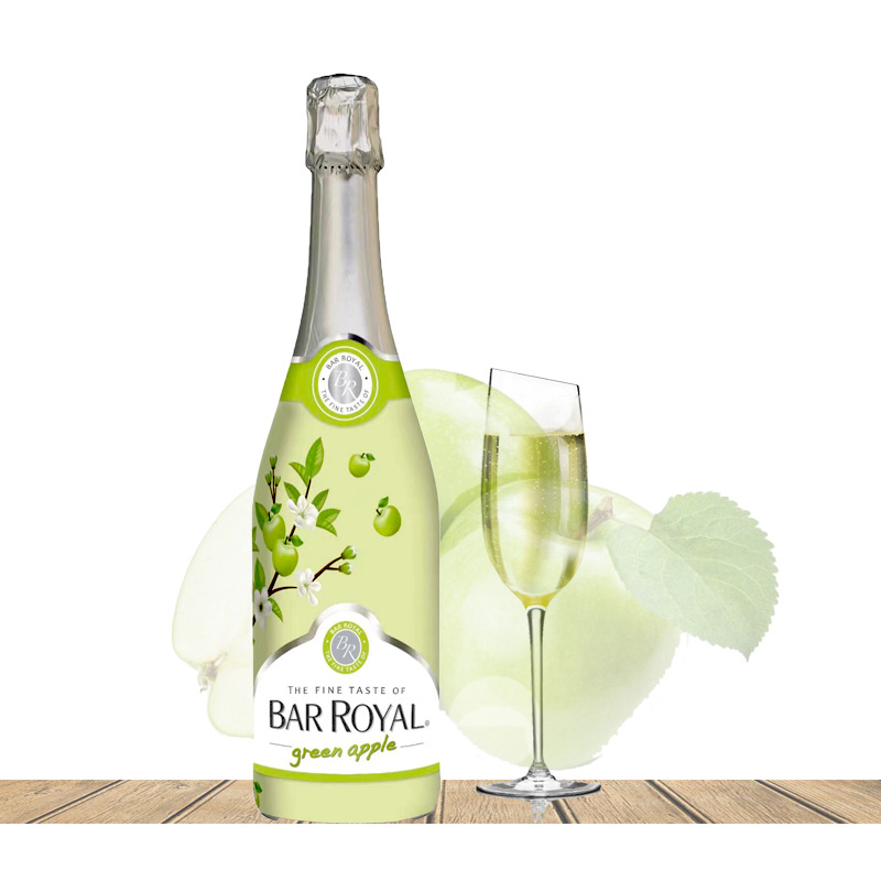 法国皇家吧苹果口味起泡酒 香槟宝贝甜苹果女士甜酒低度起泡酒