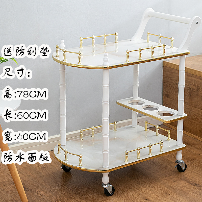 Small Trolley for Beauty Salon Store Small Microdermabrasion Machine Storage Rack Hairdressing Tool Trolley Nail Tattoo Table Wood