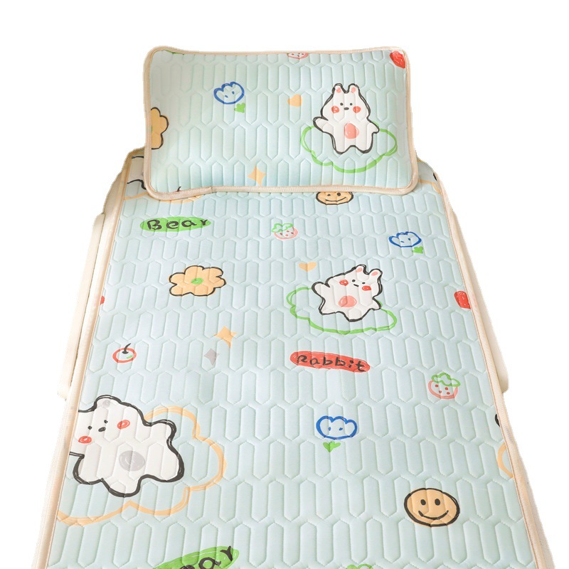 Baby Latex Summer Sleeping Mat Kindergarten Mat Children Soft Seat Baby Bed Thin Chest Pad Newborn Baby Summer Mat Two-Piece Set
