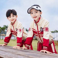 幼儿园校服夏季套装运动服英伦风园服春秋小学生班服学院风三件套