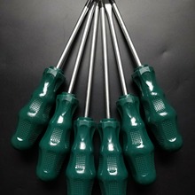 厂家批售广东螺丝刀深绿圆杆铬钒钢热处理起子螺丝刀可贴标打标