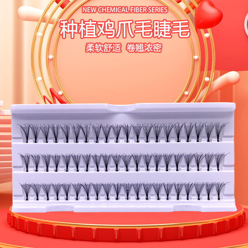 Hot melt chicken claw hair grafting fake eyelashes, three-dimensional thick curling, spot wholesale