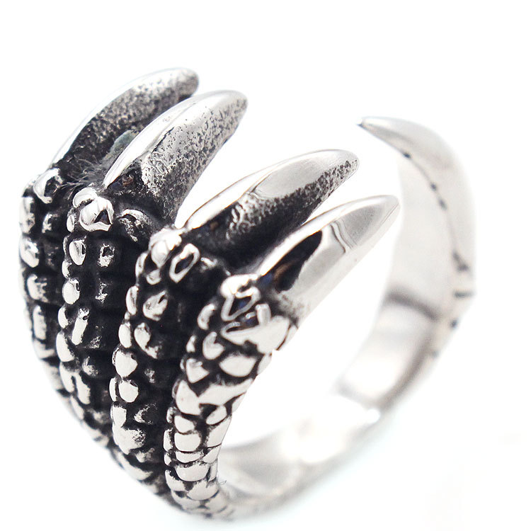 rc275外贸欧美 复古男士钛钢戒指 霸气钢戒 鹰爪不锈钢戒指