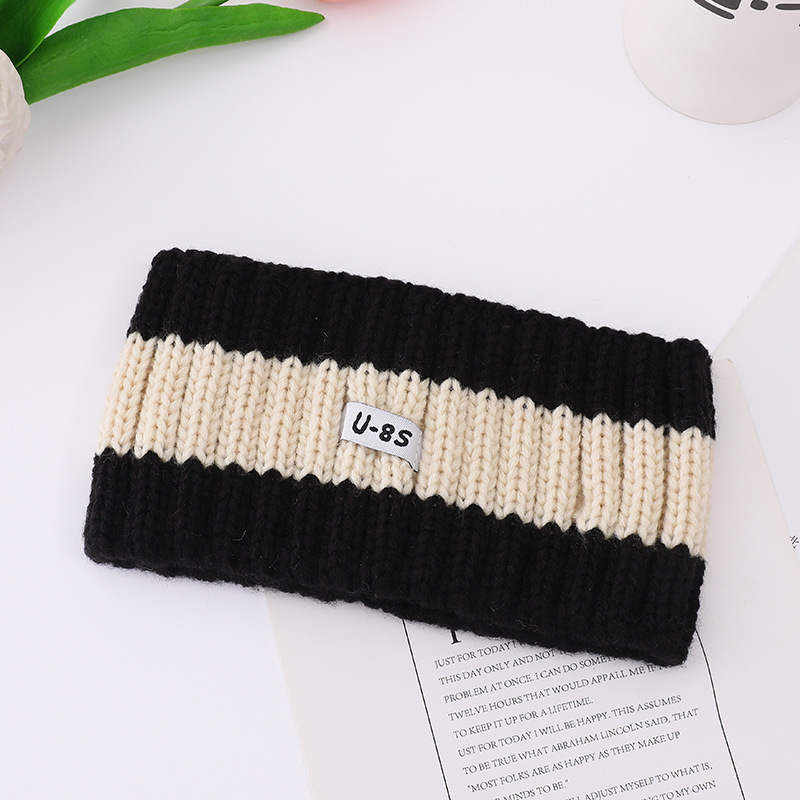 2022 Autumn and Winter New Knitted Wool Hair Band Headband Female Closed Toe Internet Celebrity Wide Edge Face Washing Korean Headband Headband