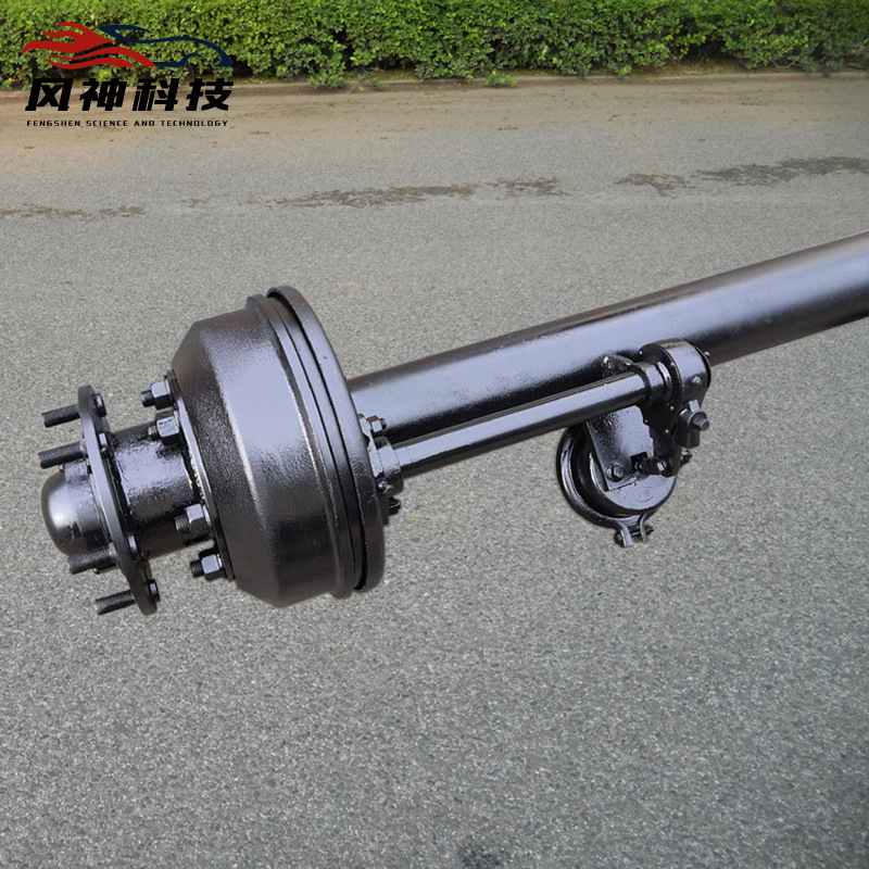 0成交0套厂家生产重型平板拖车轴 配套8孔钢圈轮胎车轴 供应农用车