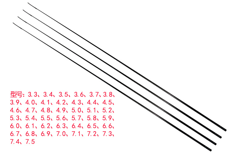 混批高碳鱼竿配节碳素长节台钓竿配节1米防水空心竿稍头节批发