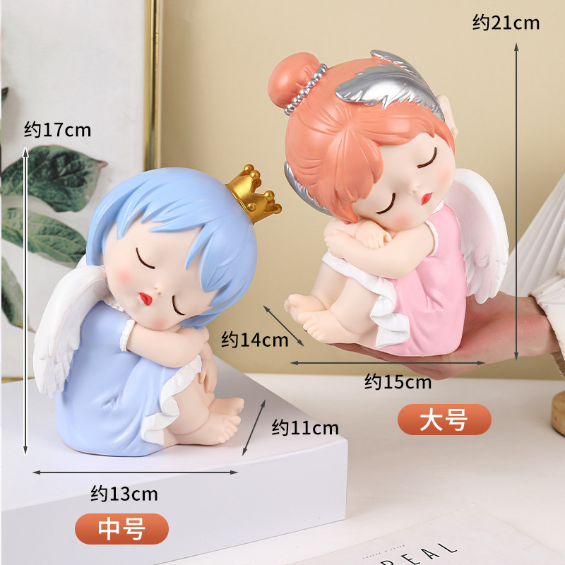2023 New Cute Cartoon Angel Coin Bank Children Can Save Large Capacity Savings Bank Birthday Gift
