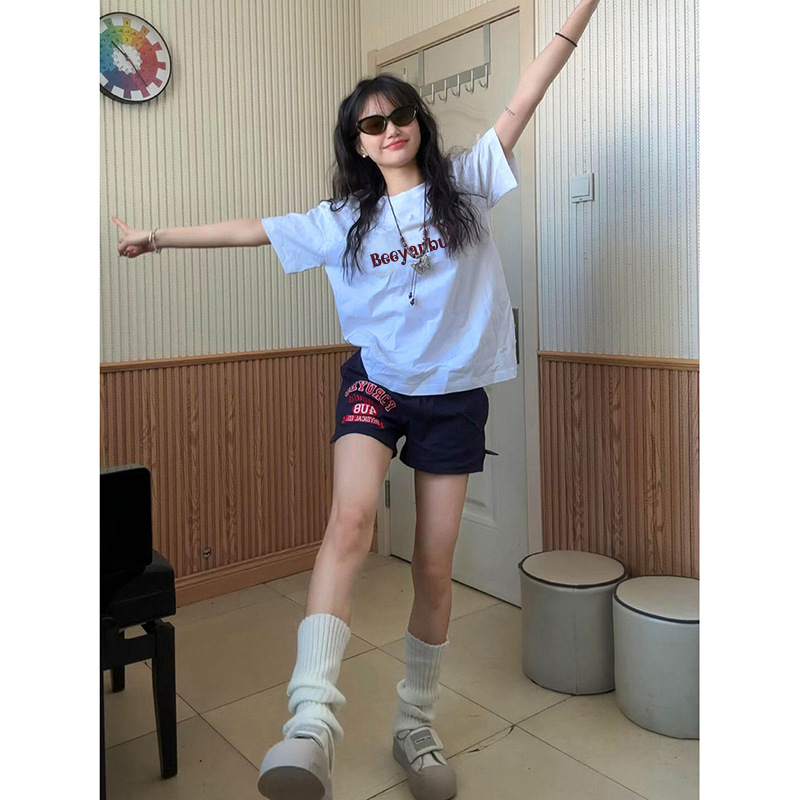 夏装搭配一整套2024夏季小个子短袖t恤女外穿运动休闲短裤子-阿里巴巴