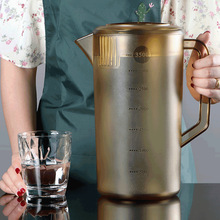 亚克力扎壶耐热泡茶冰水瓶茶色量杯容量5L奶茶店PC塑料冷水壶