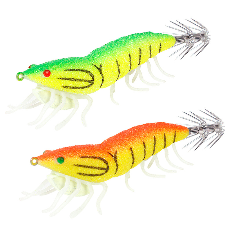 不锈钢 夜光鱿鱼钩 无倒刺12针吹筒伞钩 软钩 八爪鱼钩乌贼钓鱼钩